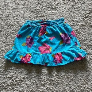Cute Hawaiian flower mini skirt